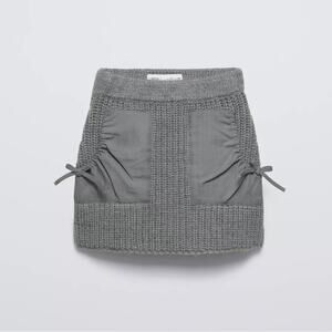 Zara Girls Knit Sweater skirt with contrasting pockets 13 14